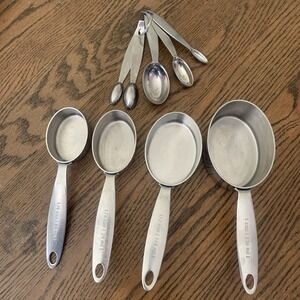 Cuisipro Measuring Cup & Spoon Stainless Steel Set 9 Piece